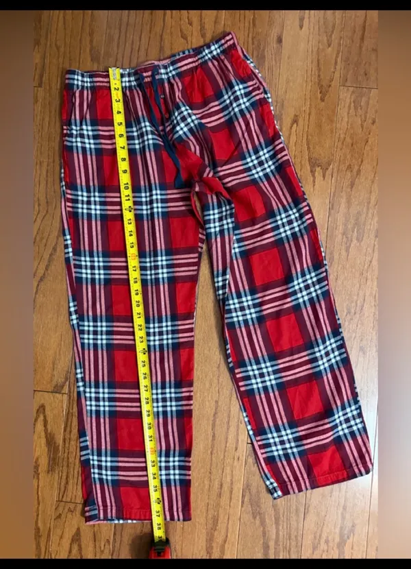 Stars Above Soft Red & Black lounger pants - Size Medium. Excellent condition. refer to measurements for accurate size. Measurements approximately 15” waste x 37” long. Priced to sell at as is condition. Non-smoking home. Don’t like my price, make reasonable offer. And thank you for checking my closet. - Image 7