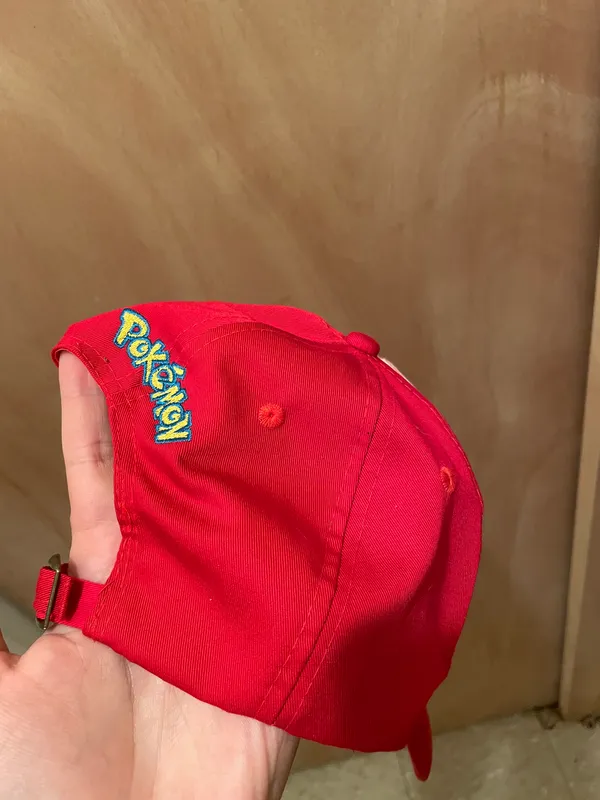 Pokémon VTG 90’s Ash Ketchum Embroidered Strap Back Hat Cap Charizard Pikachu! Has some dents no flaws - Image 5