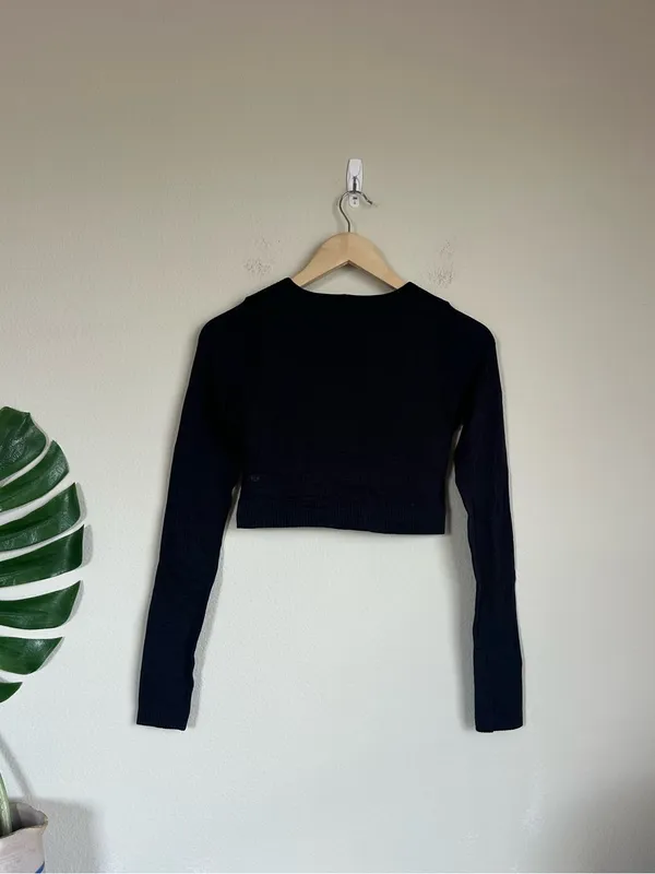 Lululemon Ebb to Street Long Sleeve Ribbed Crop Top - Image 12
