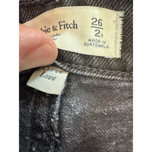 Abercrombie & Fitch Curve Love The 90s Straight Ultra High Rise Jeans Size 26 - Image 9