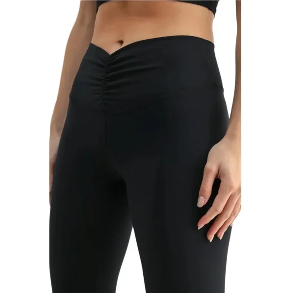 Yogalicious Women's Size Small Scrunch Front High Waist Flared Legging Black - Image 3