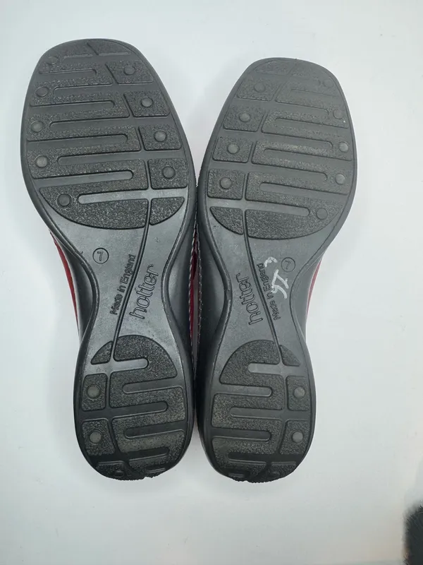 Hotter Francis Red Leather Loafers Size 9 - Image 7