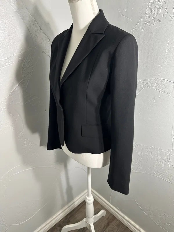Laundry By Shelli Segal Black Lace-Up Back Blazer - Image 5