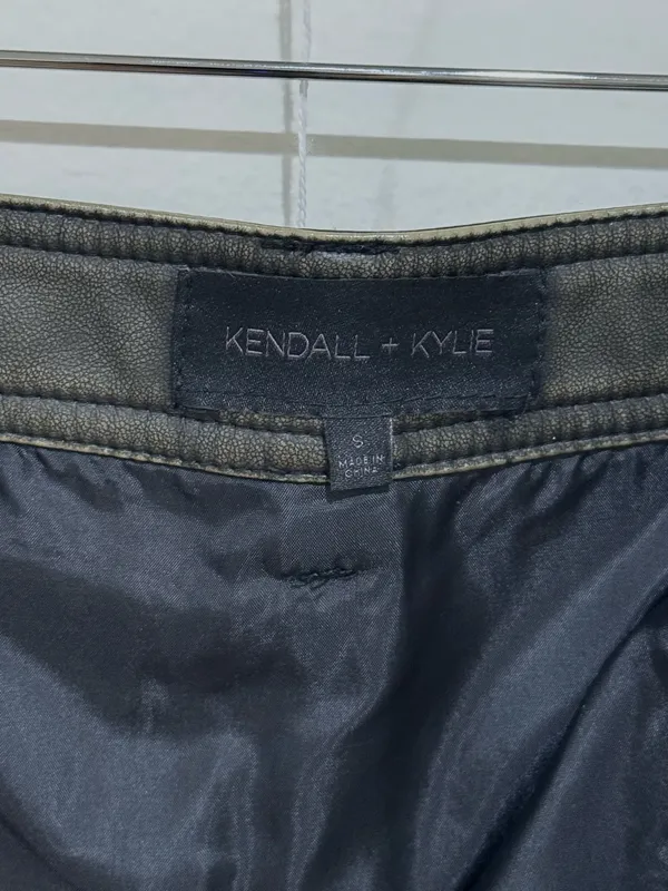 Leather Mini Skirt Kendall + Kylie Zipper Small - Image 4