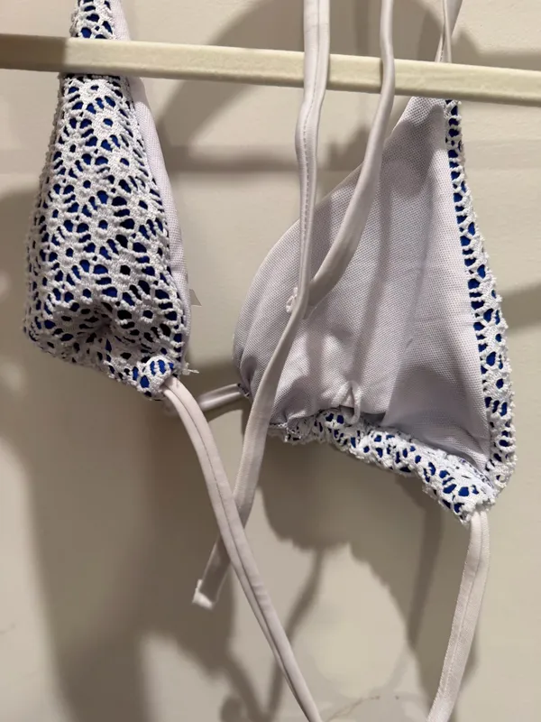 SheIn Blue and white pattern bikini - Image 2