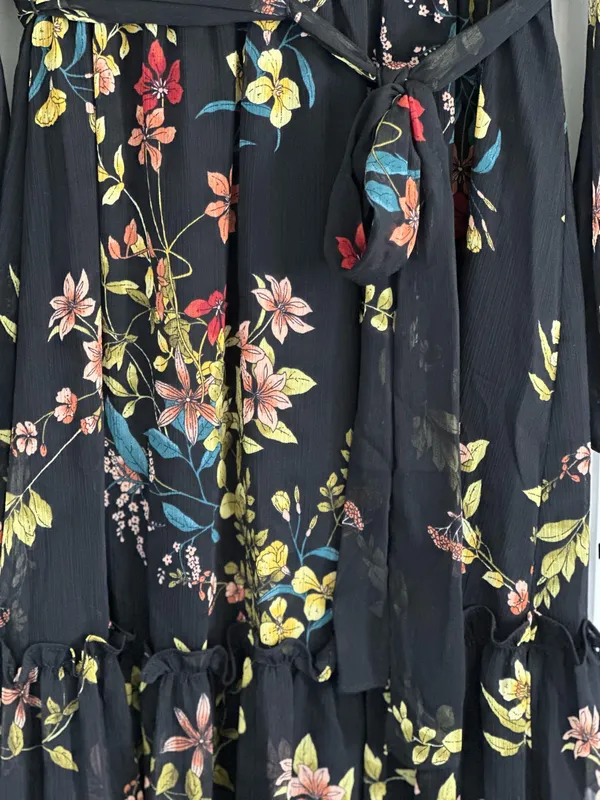 Tommy Hilfiger Dress Floral Black Women’s Size 14 - Image 2