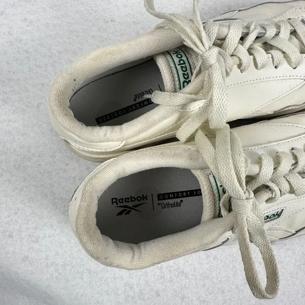 Vintage Reebok Classic White Leather Sneakers Trainers Lace Up Comfort Women 7.5 - Image 7