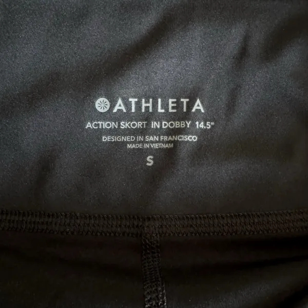 Athleta Action Skort In Dobby 14.5" Black Small Women’s #567043 Built In Shorts - Image 7