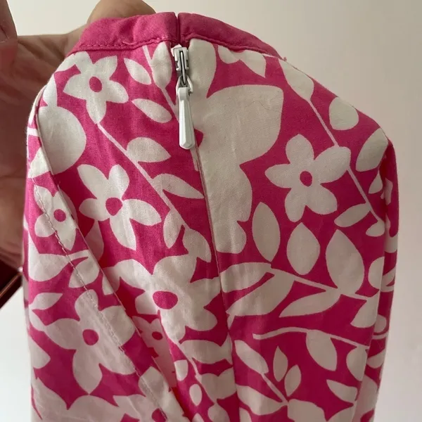 L.L.‎ Bean Pink Floral Skirt Side Pockets Size 20 - Image 4