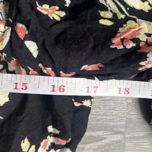 NEW Free People Hilary Printed Keyhole Top Black Combo - Image 10