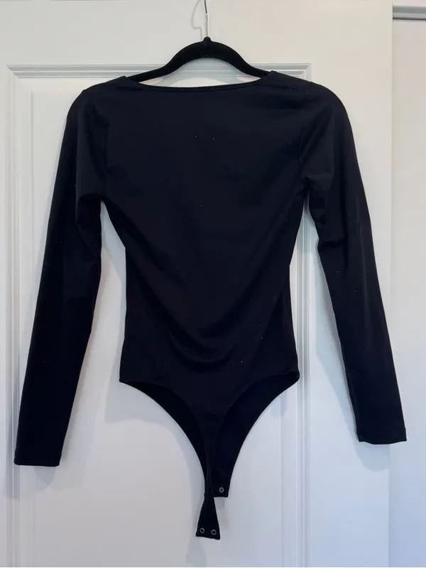 Abercrombie & Fitch Black Long Sleeve Bodysuit - Image 2