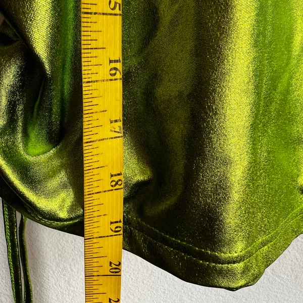 Green Metallic Rave Top, Y2K, Cyber, Festival, Clubwear, Futuristic,‎ Small - Image 4