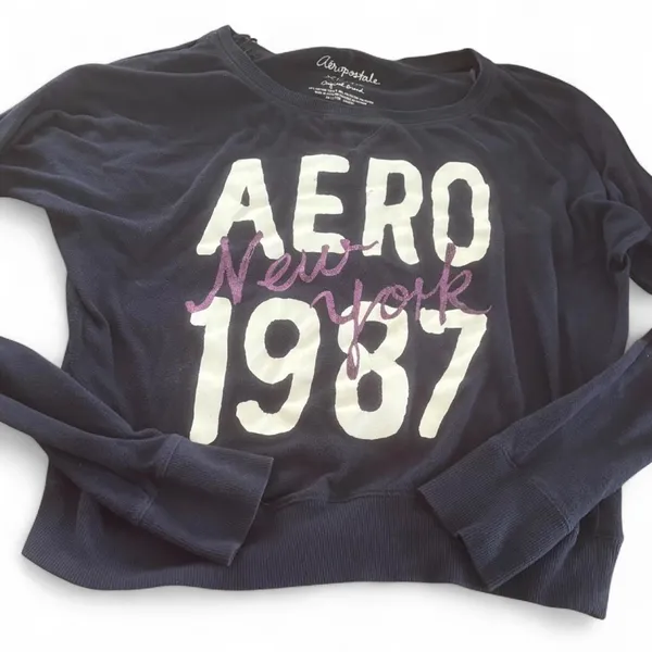 Aeropostale navy blue crewneck sweatshirt Size XL - Image 5