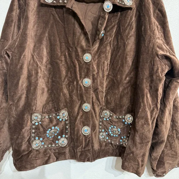 Don't Mess With Texas Brown Vintage Western Jacket Sz XL - Image 4