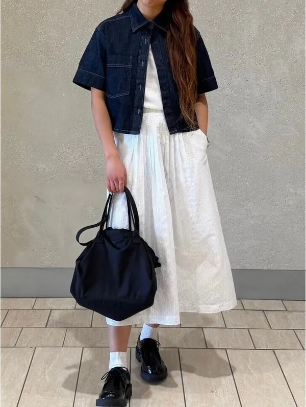 Uniqlo Linen Blend Tuck Long Skirt NWT Off White XXL - Image 6