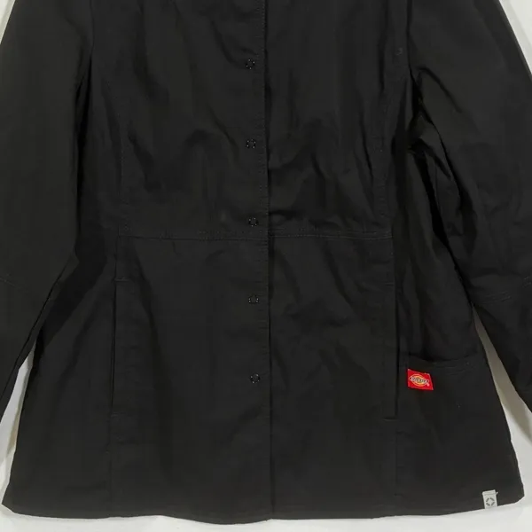Dickies EDS Stretch Womens M Black Snap Front Scrub Jacket 85304A NWT - Image 12
