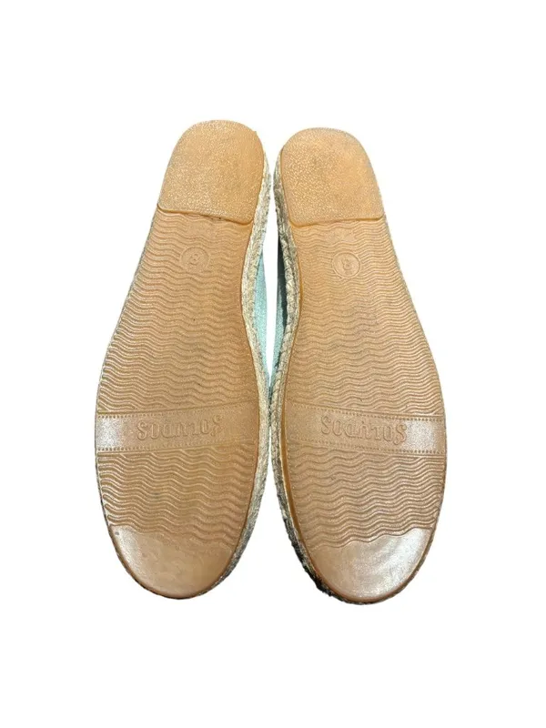 Soludos Flamingo Embroidered Chambray Espadrilles Size 8 - Image 4