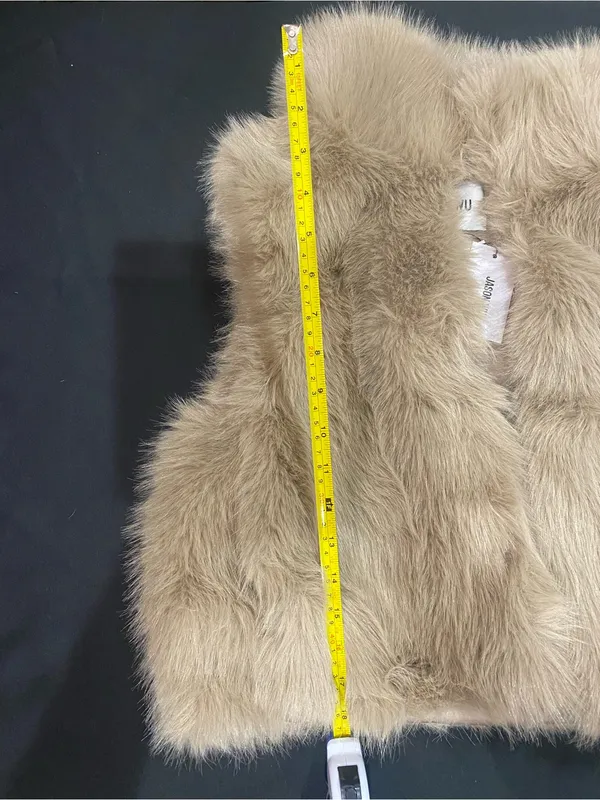 Jason Wu Women’s Cream Faux Fur vest - Image 4