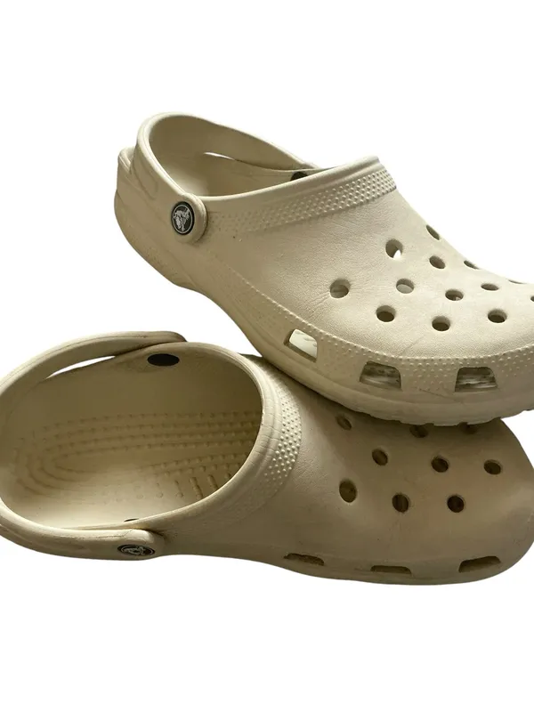Crocs classic clog unisex slip on water-friendly sandal bone beige W10, 8M - Image 5