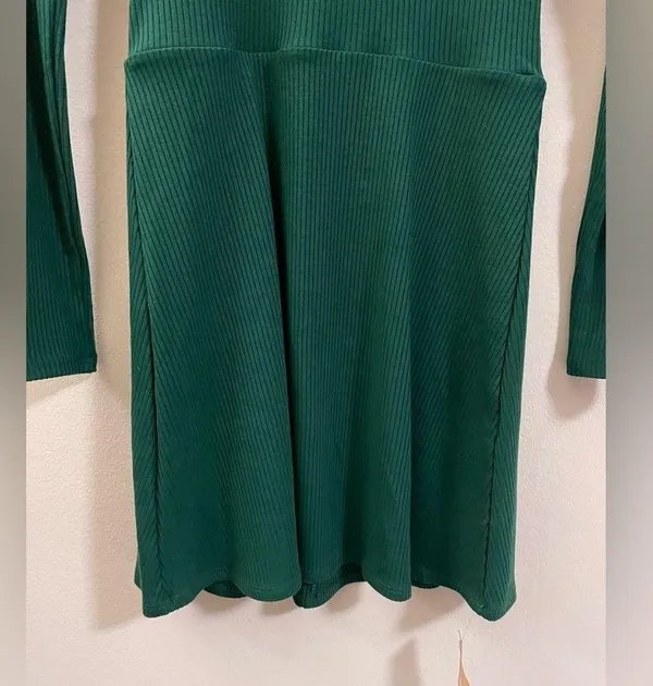 NWT Maya Knit Mock Neck Mini Dress in Emerald - S - Image 7
