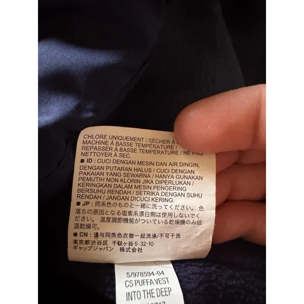 Old Navy Women's Navy Blue Puffer Vest Full Zip with Snaps‎ Pockets Size XS City - Image 13