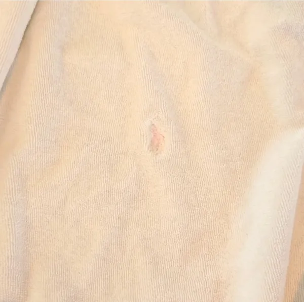 Ralph Lauren White Hooded Robe With Pink Horse Logo - Image 3