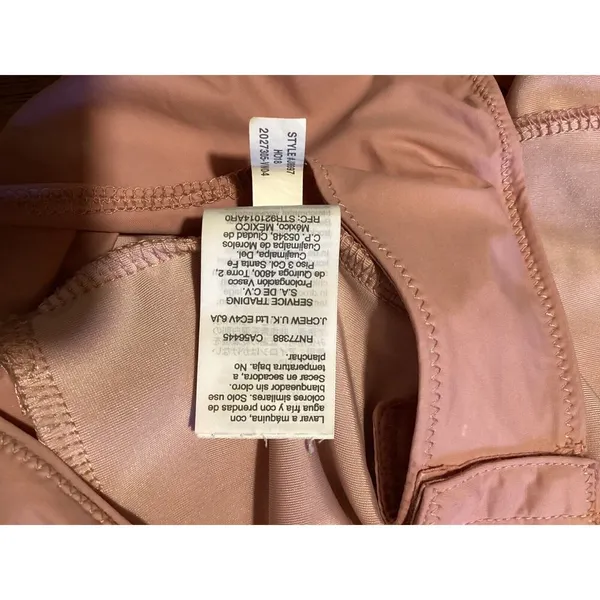 J CREW Stretch Pink Velvet‎ Bodysuit Womens Small Balletcore Preppy - Image 6