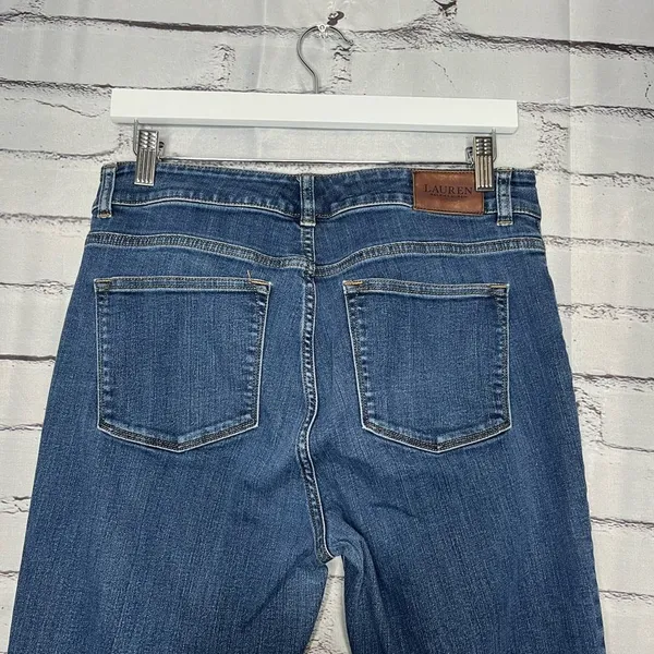 Lauren Ralph Lauren Straight Jeans 10 Stretch Mid‑Rise Ankle Streetwear Denim - Image 9