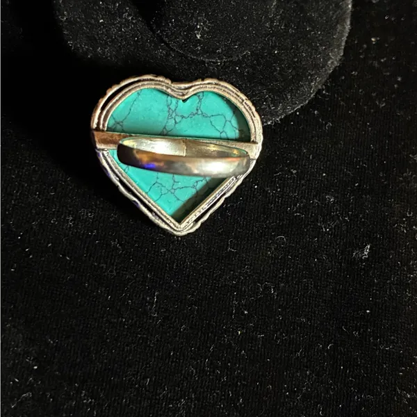 Nice Turquoise color Gemstone Ring 925 Sterling Silver Plated Jewelry US sz 6.5 - Image 4