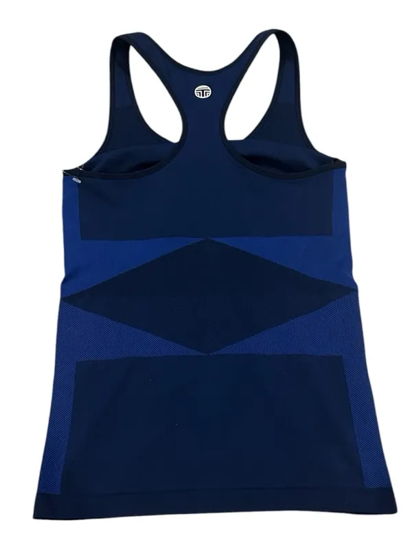 Tory Sport Seamless Two Tone Performance Tank Top S Navy Blue Black - Image 3