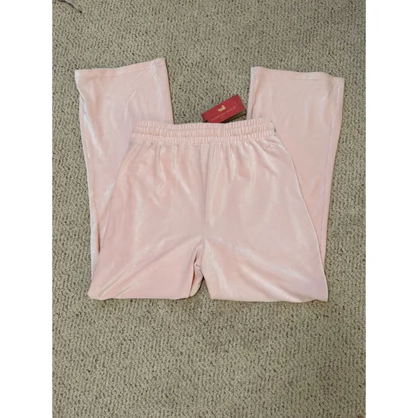 NWT Southern Marsh Courtney Corduroy Lounge Pants Pink Velour M Preppy - Image 6