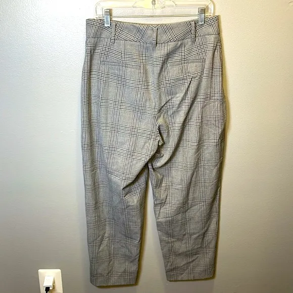 Wilfred Aritzia Women's Light‎ Gray Plaid Trouser Pants Size 12 - Image 2
