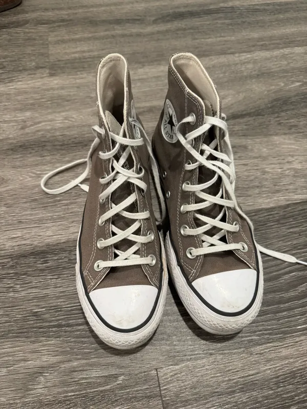Brown platform high top converse  - Image 2