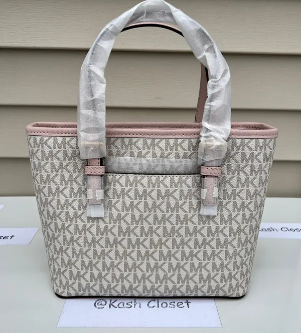 Michael Kors JST Extra-Small Top-Zip Tote Bag -Powder Blush Multi - Image 4