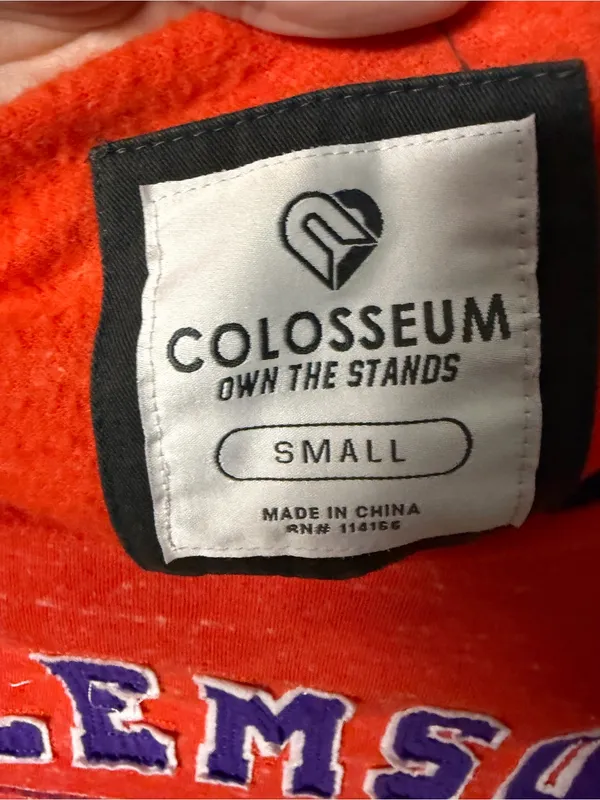 Colosseum Clemson Tigers Distressed Game Day Sweatshirt Small - Image 2