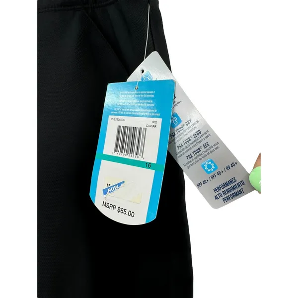 PGA TOUR Golf Skort Women's 16 Black Sunflux & Dryflux protection NWT Sport‎ - Image 4