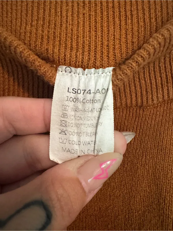 Rusty Orange Cozy Knit oversized Jogger Pants - Image 5
