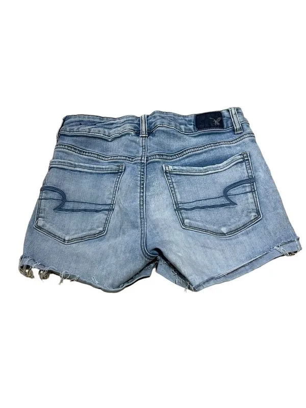 American Eagle Outfitters Super Stretch Hi Rise Denim Shorts Size 2 - Image 2