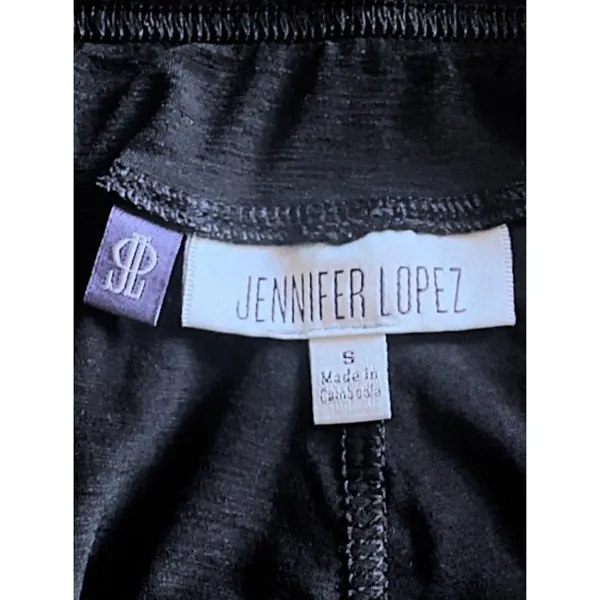 Jennifer Lopez Women Black Pleated Baggy‎ Stretch Pants Designer Size Small - Image 6