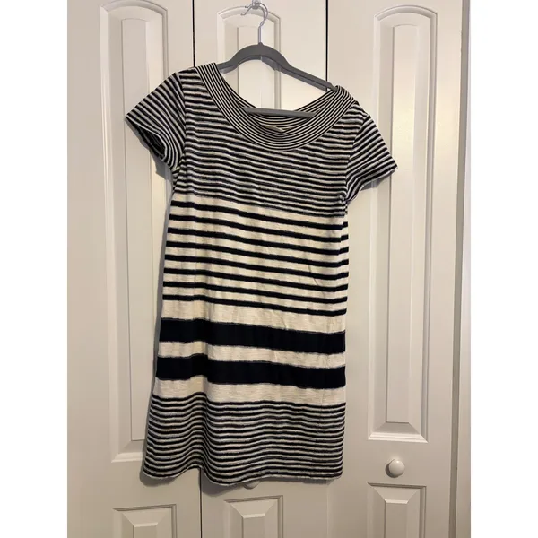 Maeve Anthropologie Striped Boat Neck Short Sleeve Tunic Dress‎ Size Medium - Image 3