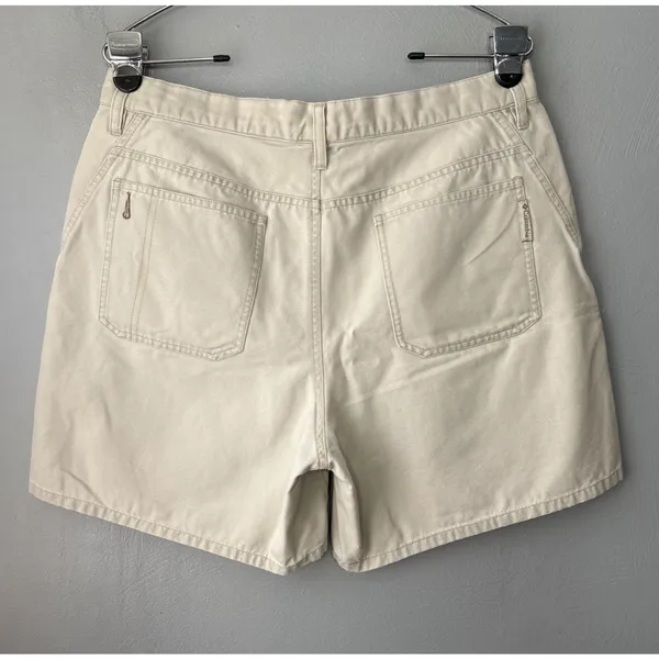 Columbia Canvas Shorts Womens Size 12 Khaki Hiking Gorpcore Minimalist Outdoors - Image 3