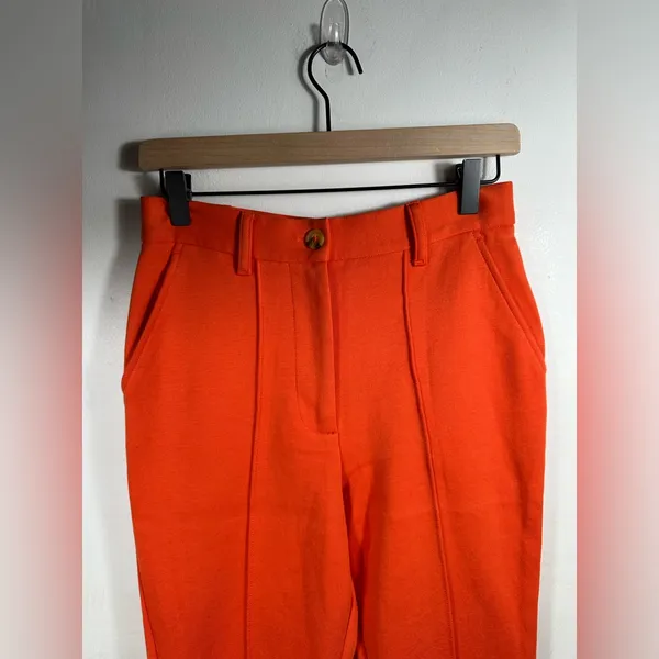 Urban Outfitters Orange Flare Pants‎ High Rise Retro Wide Leg Women’s M - Image 5