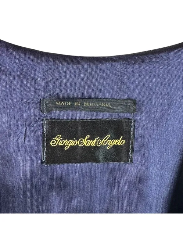 Vintage 90's Giorgio Sant'Angelo Black Watch Plaid Wool Jumper Dress 12 Pinafore - Image 5