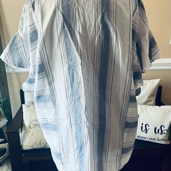 Matilda Jane Women's Striped Top - White and blue - Image 4