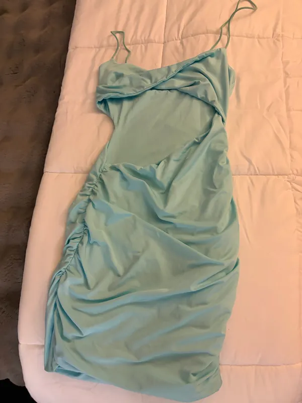 Oh Polly Mini Dress Blue - Image 2