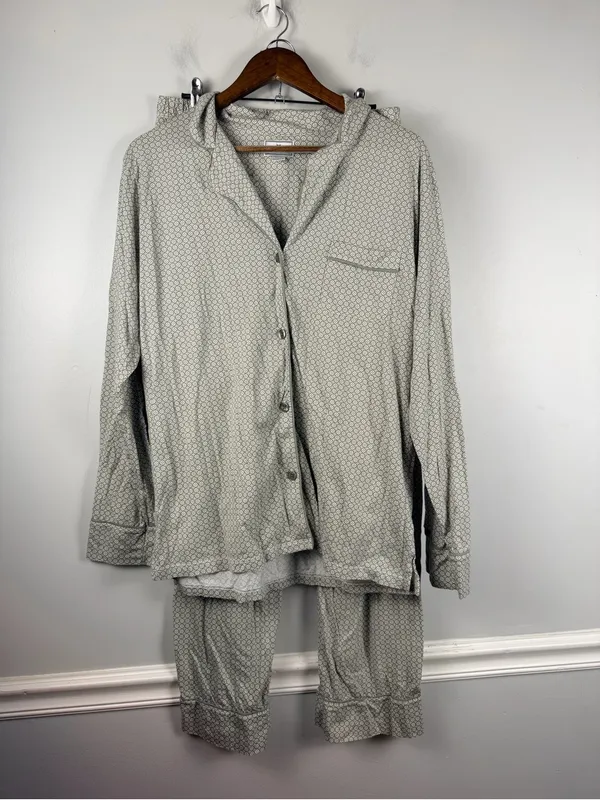 Petite plume Geo Classic Lightweight Pima Cotton Pajamas size XL - Image 2