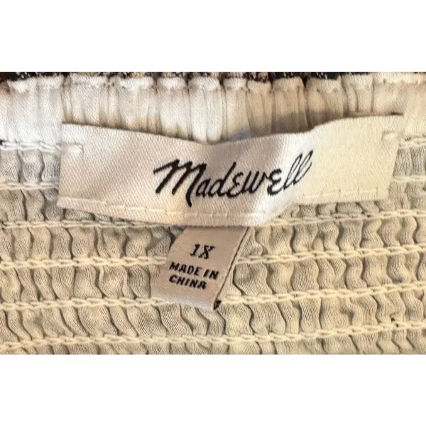 Madewell Embroidered Tiered Midi Plus Dress in Gingham Check Size 1X - Image 9
