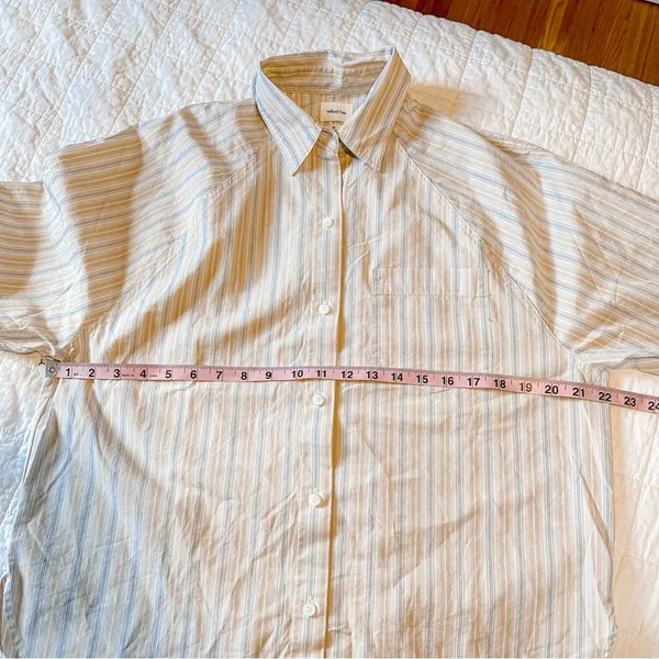 Wilfred x Aritzia Boyfriend Poplin Button Down Shirt XS NEW - Image 13