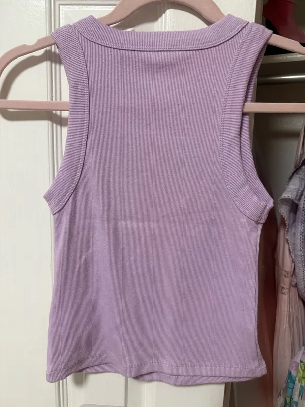 Old Navy High Neck Tank Purple Lilac Lavender Active - Image 2