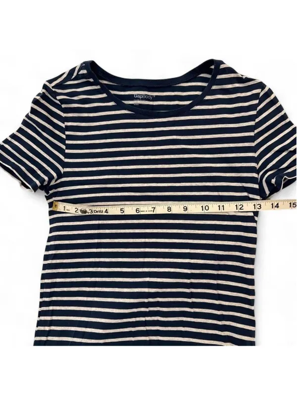Gap Body cotton navy and white striped t-shirt, vintage Cotton See photos for me - Image 5